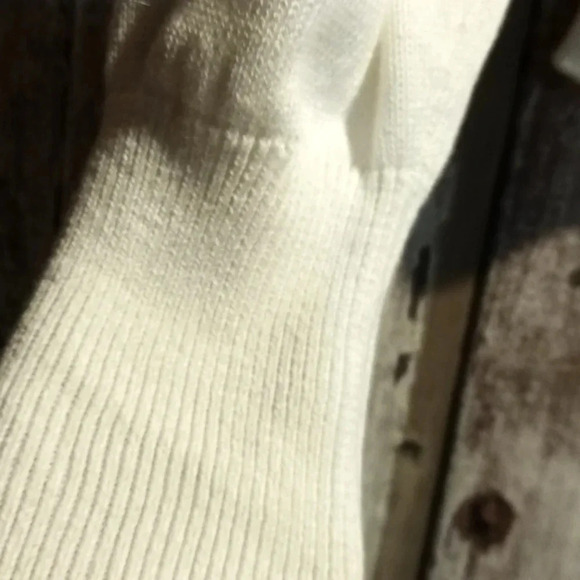 NEW cashmere cotton blend embellish button cream sweater cardigan large - Picture 8 of 12